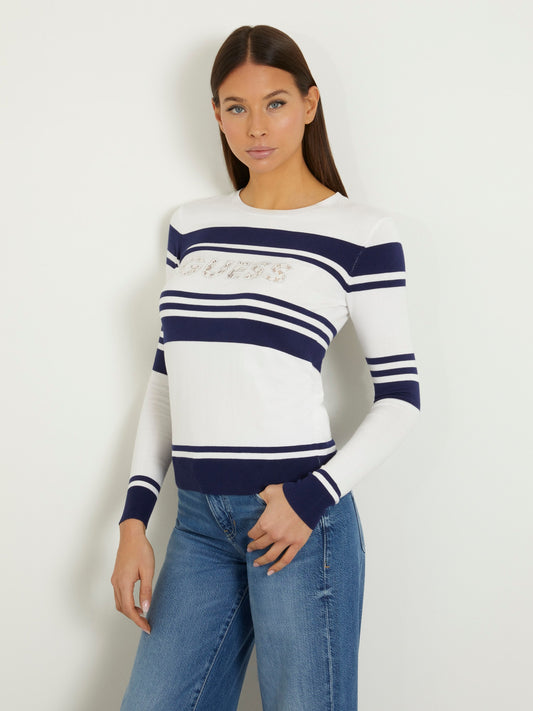 Rhinestones logo sweater