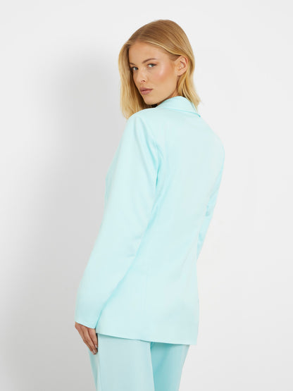 Single breasted satin blazer