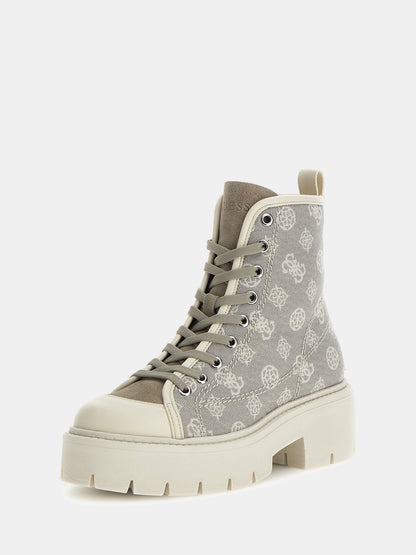 Shutter 4G peony logo combat boots