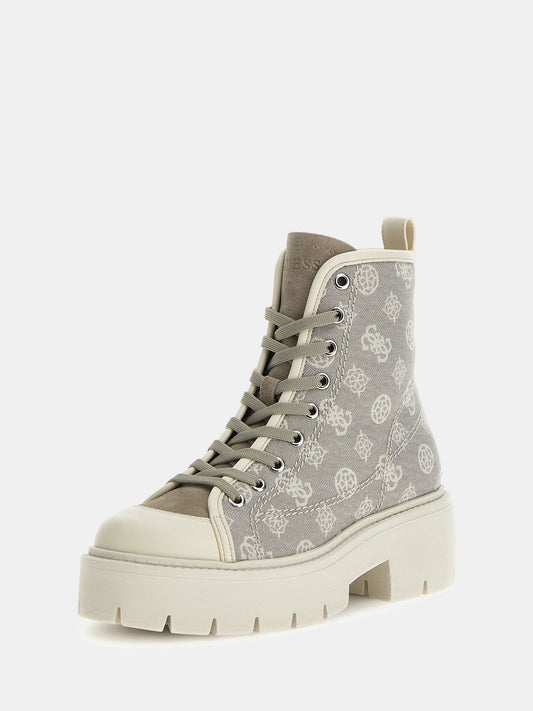 Shutter 4G peony logo combat boots