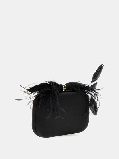Keyah feathered clutch