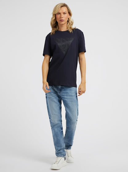 Front triangle logo print t-shirt