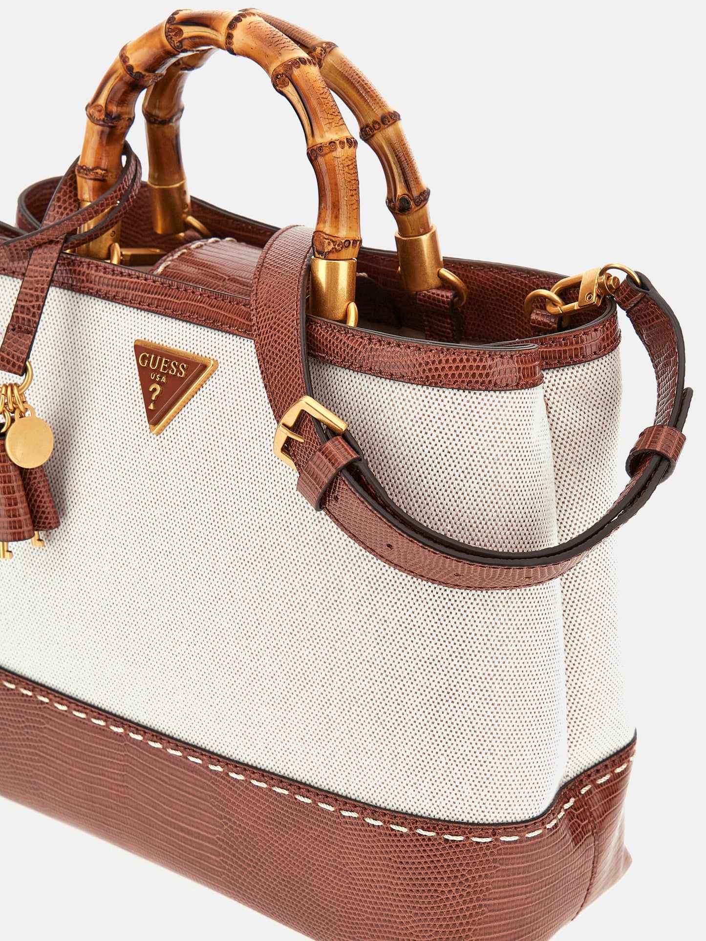 Zabry handbag with croc-print details