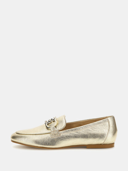 Isaac foiled leather loafers