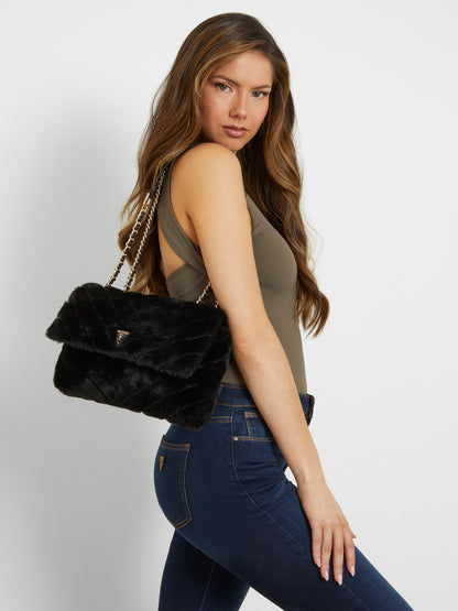 Katine faux fur crossbody bag