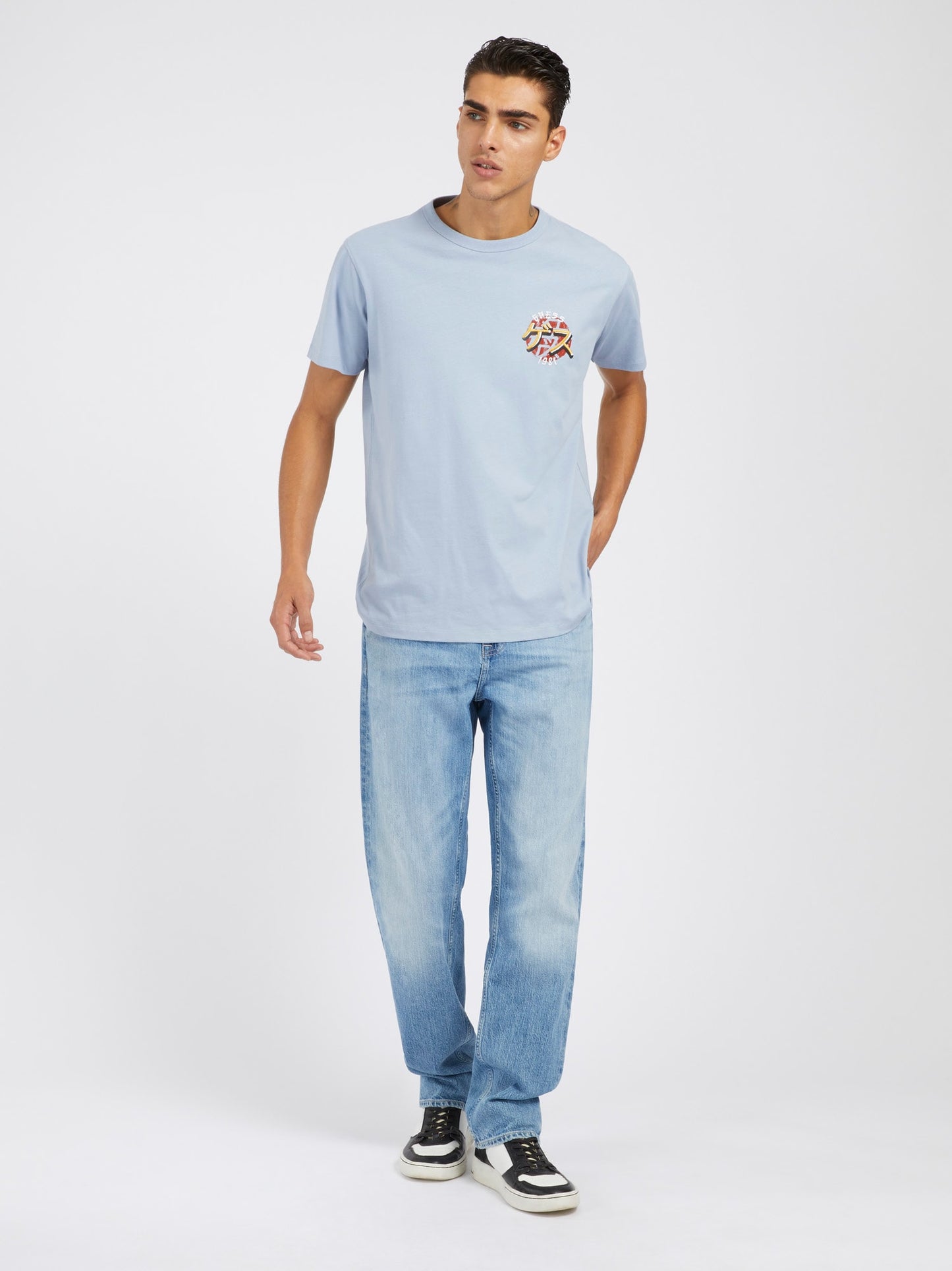 Front and back embroidery t-shirt
