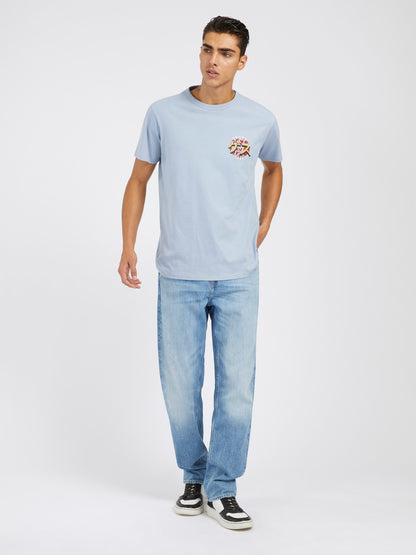 Front and back embroidery t-shirt