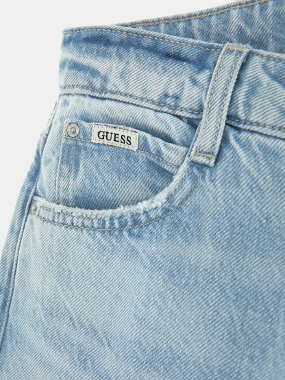 High rise wide leg denim pant