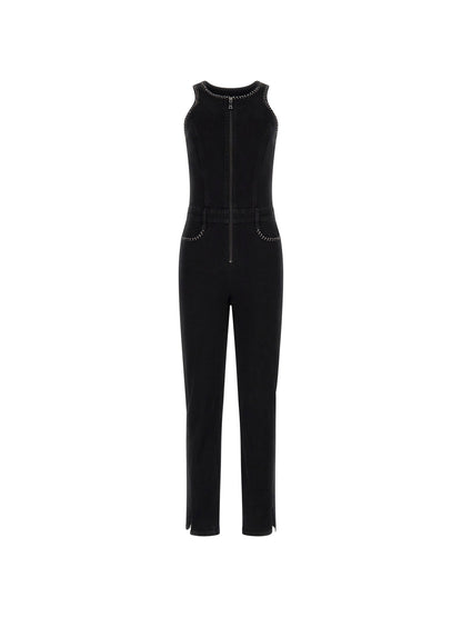 Skinny denim jumpsuit