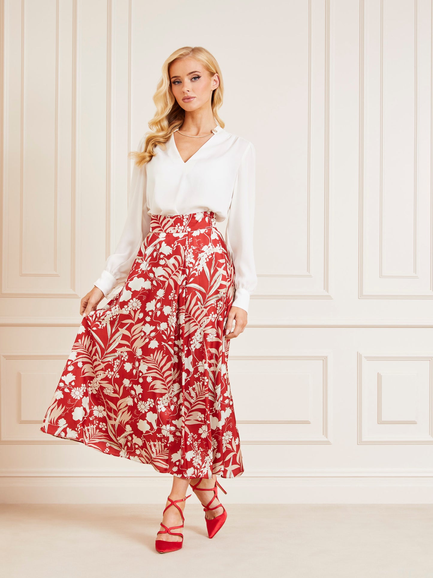 Marciano all over print long skirt