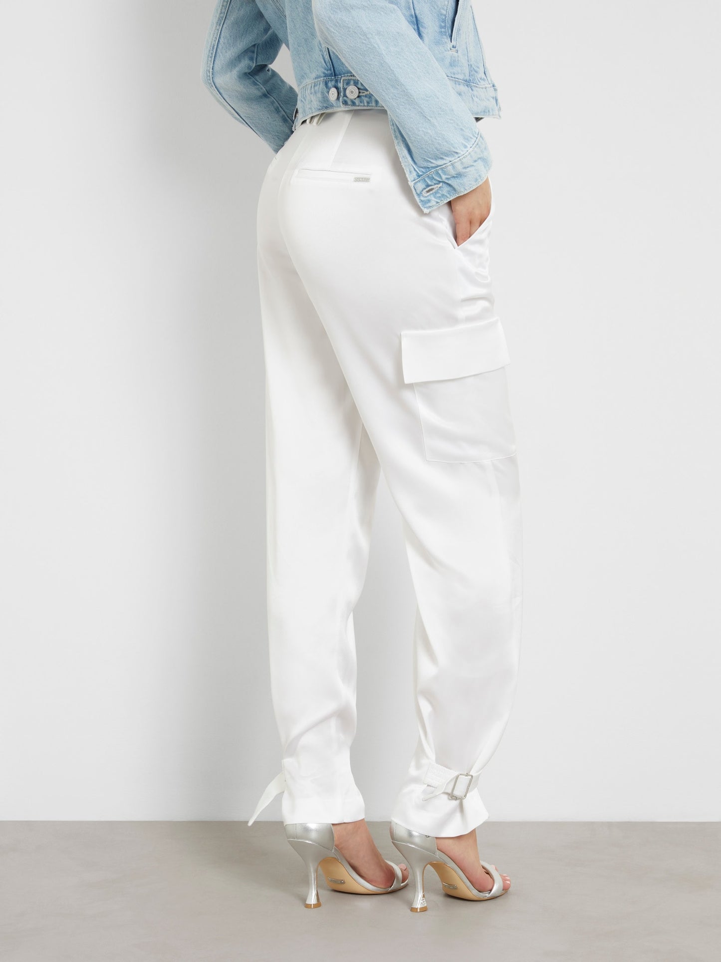 Satin cargo pant