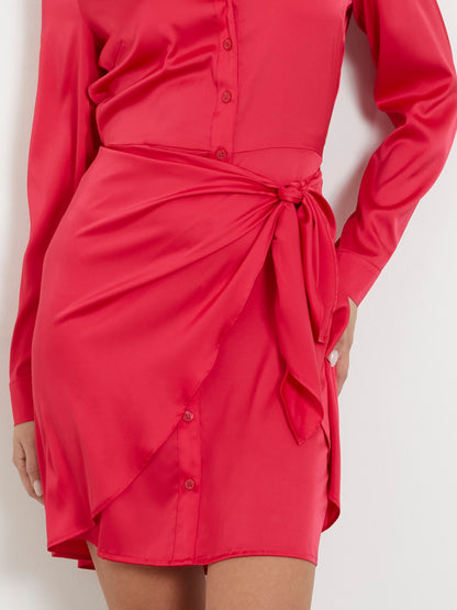 Satin chemisier dress
