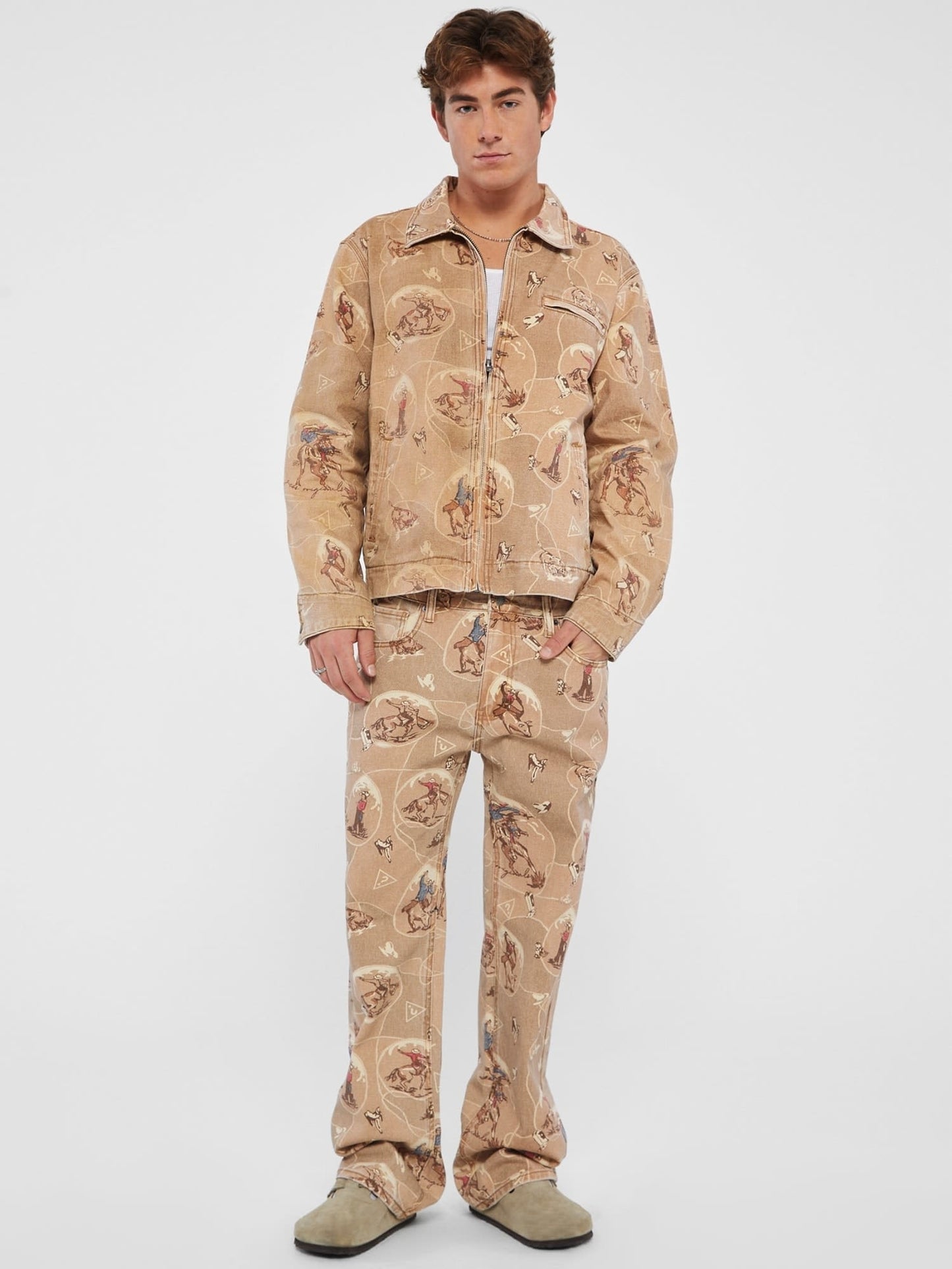 All over print relaxed pant