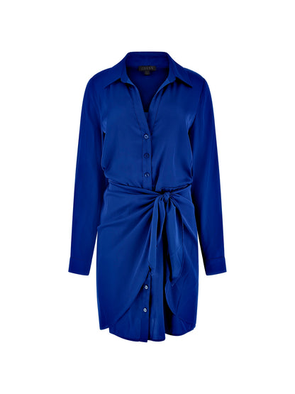 Satin chemisier dress