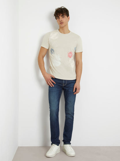 Floral embroidery t-shirt
