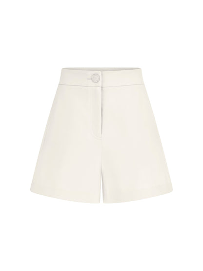 High rise satin shorts