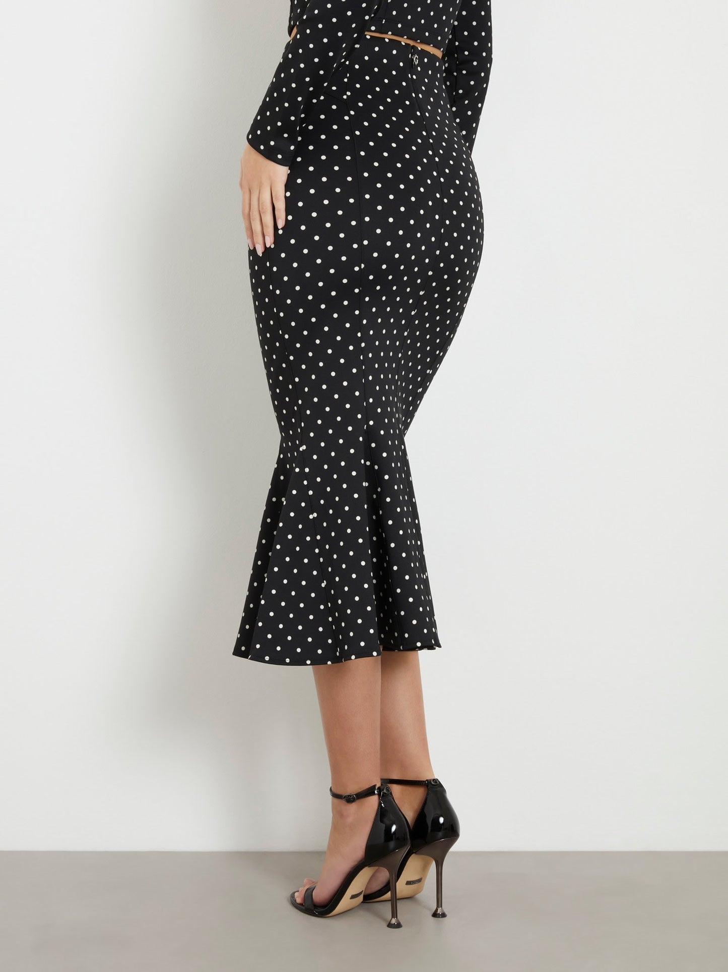 Polka dots midi skirt