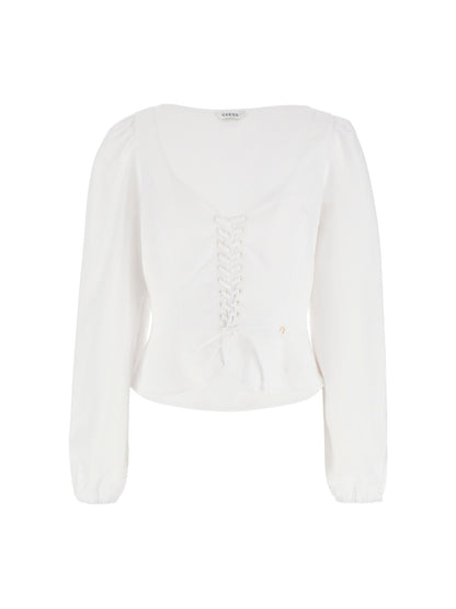 Lace up blouse