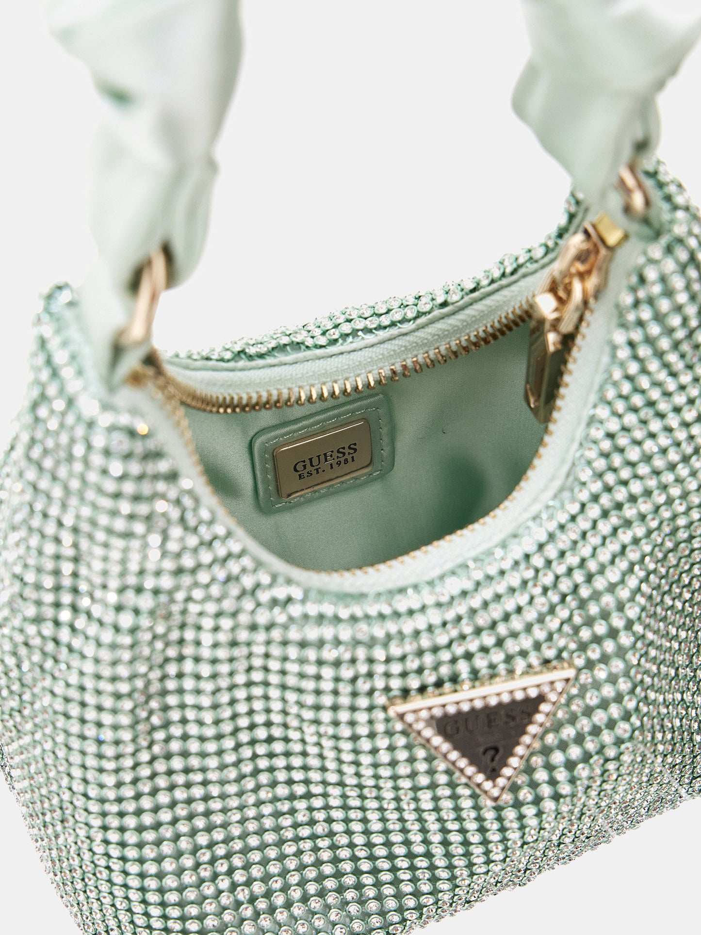 Lua rhinestone-detailed mini handbag