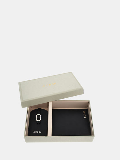 Passport holder and luggage tag box set