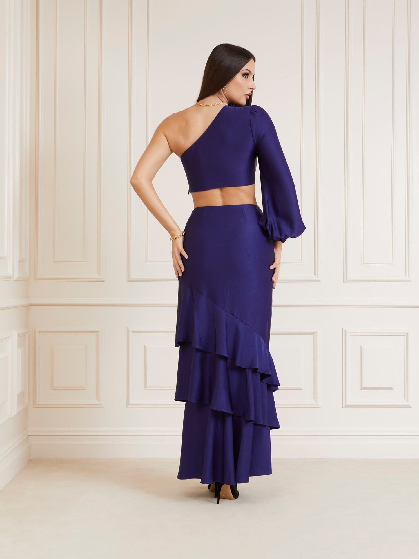 Marciano one shoulder long dress