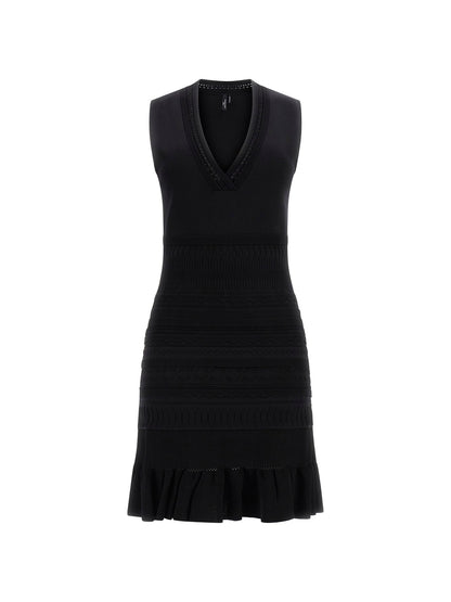 Marciano fit and flare mini sweater dress