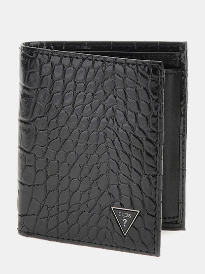 Mito croc-print wallet