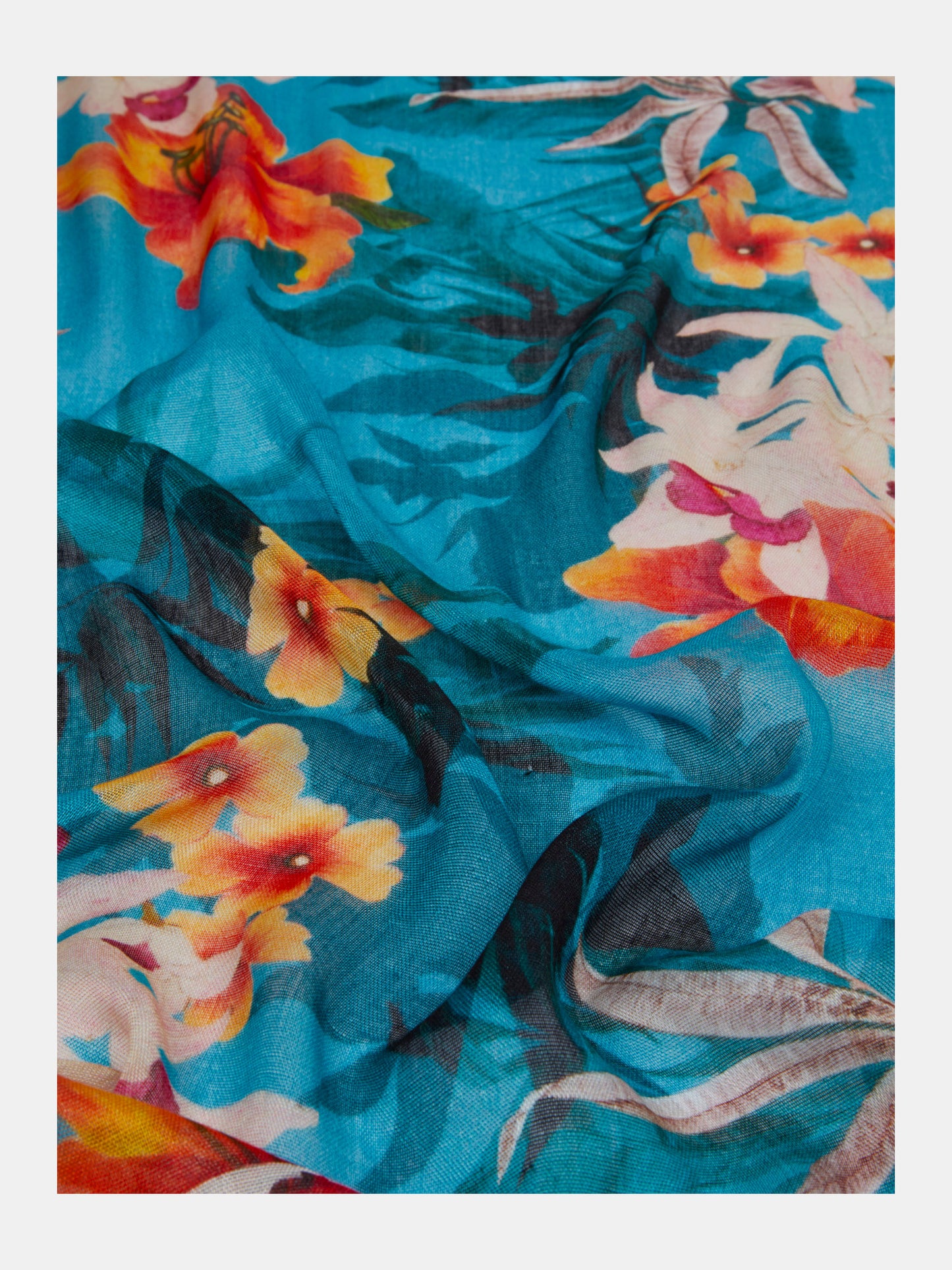 Floral print scarf