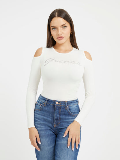 Rhinestones front logo sweater