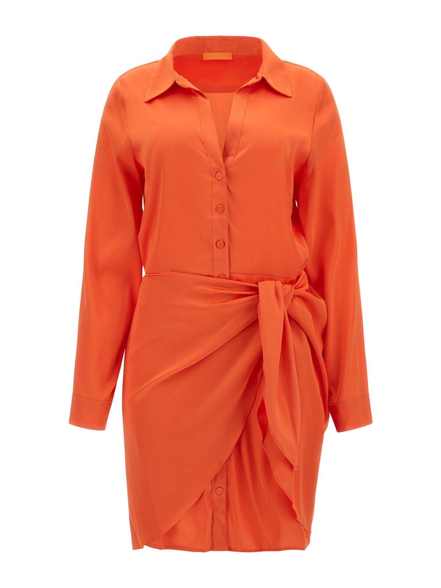 Satin chemisier dress