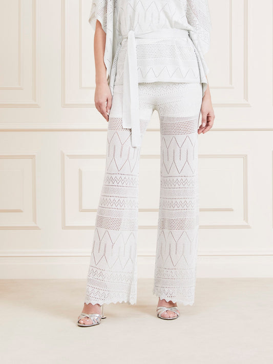 Marciano crochet lurex pants