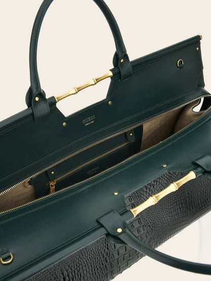 Iris genuine leather maxi handbag