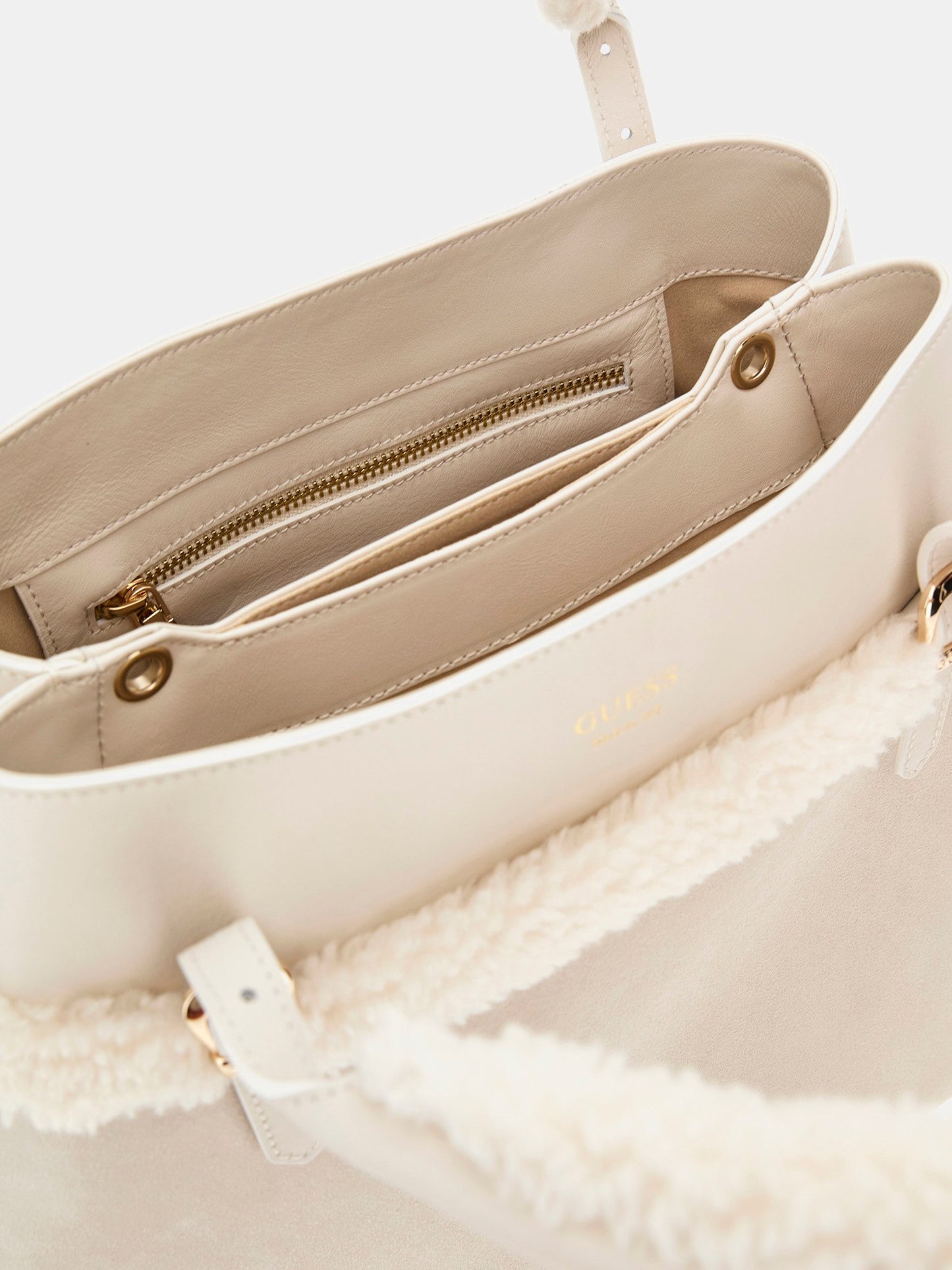 Faux fur handbag