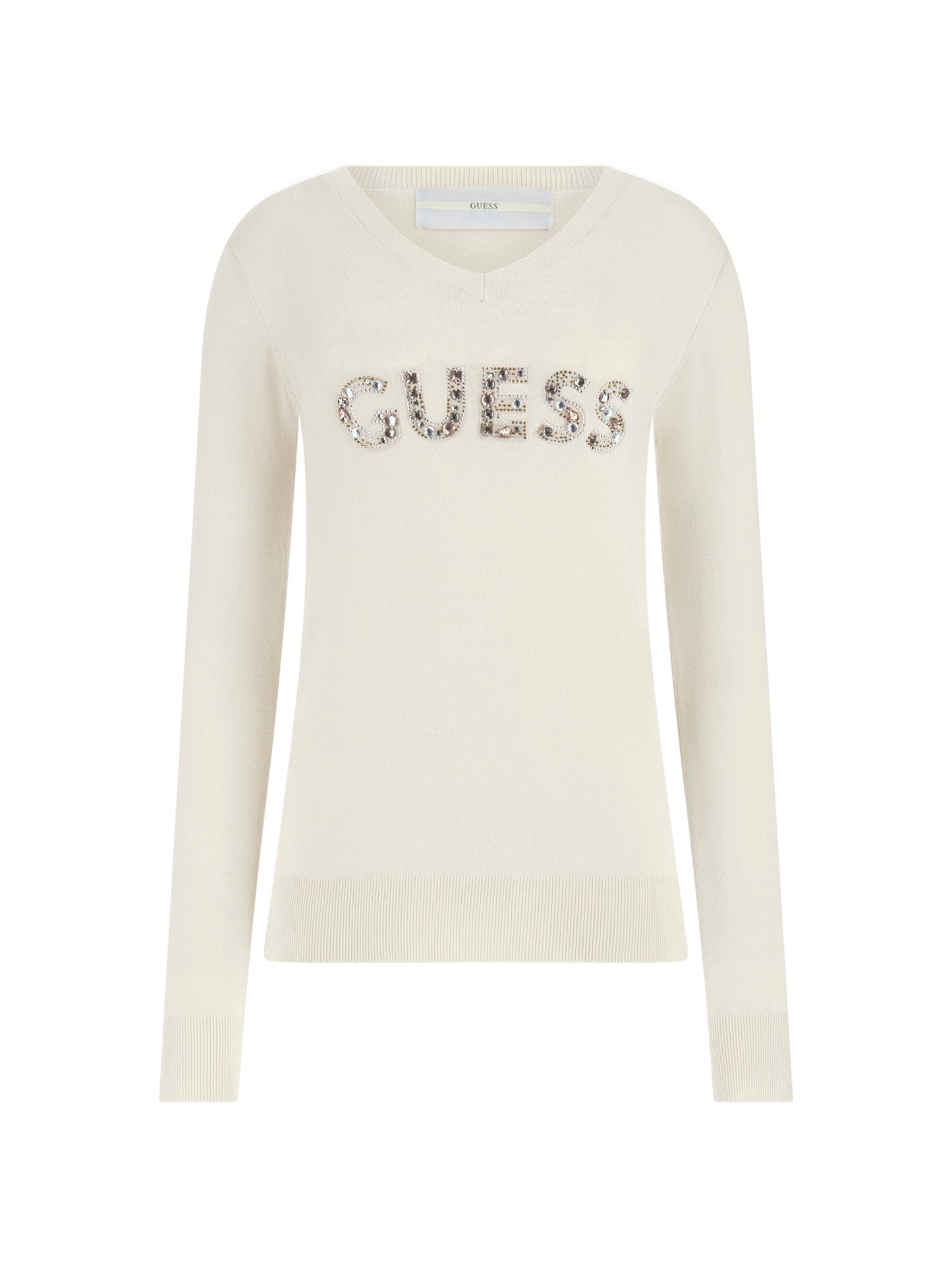 Rhinestones front logo sweater