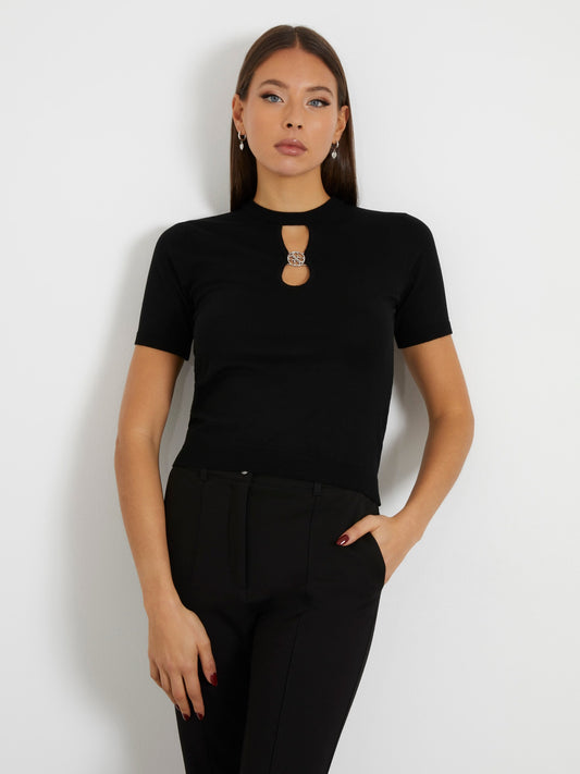 Cut-out sweater top