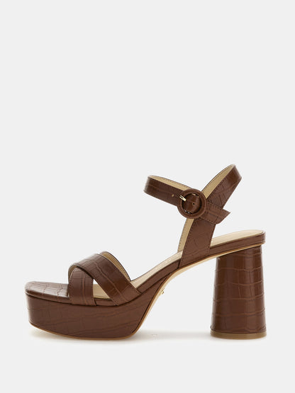 Milano croc-print sandals