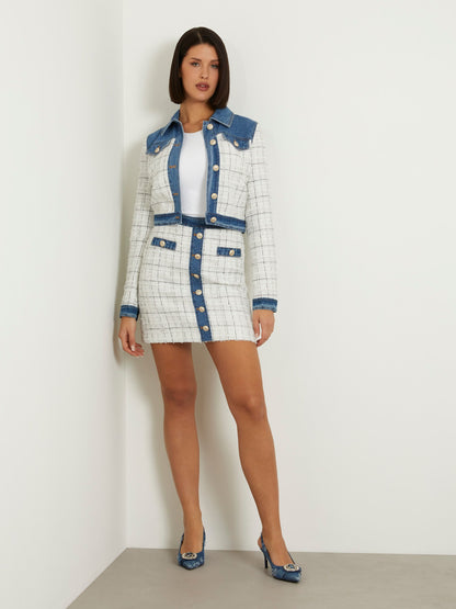 Tweed mini skirt